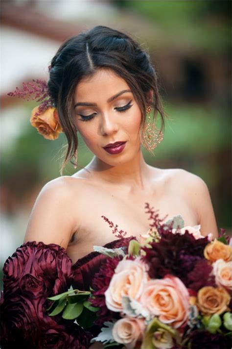 Red And Gold Spanish Wedding Ideas Mexican Hairstyles Spanish