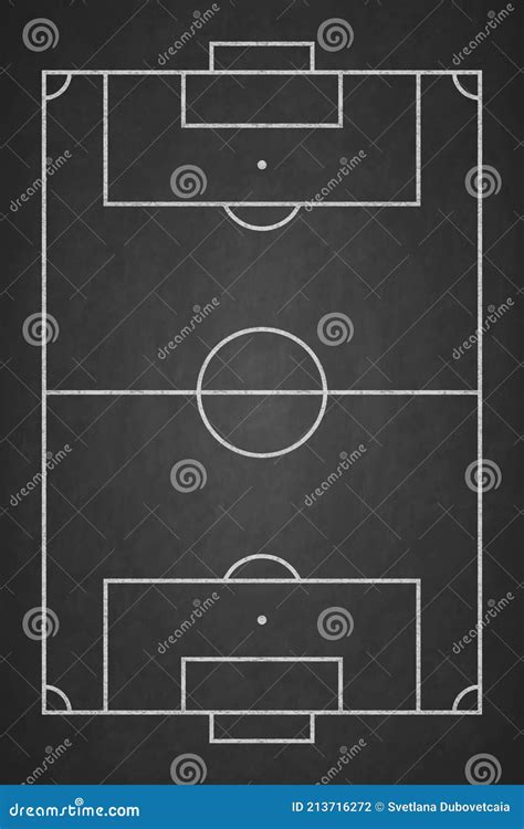 Voetbalveld Op Het Bord Voetbalstadion Aan Boord Verticale