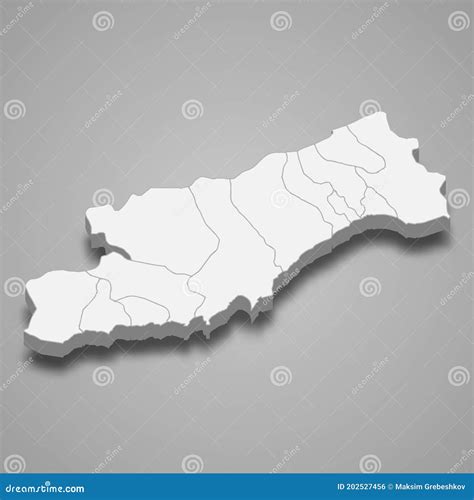 3d Isometric Map Of Mersin Is A Province Of Turkey Royalty-Free ...