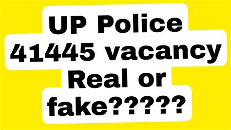 Up Police New Vacancy Update Up Police Vacancy Latest News Up