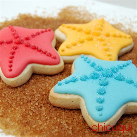 Estrellas De Mar Es Verano Galletas Decoradas Glaseado Para