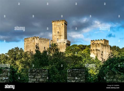 Kastell Der Normannen Castello Di Venere In Erice Trapani Sizilien