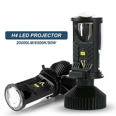 Y D H Led Projetor Farol Lente Projetor Ventilador Cooling W