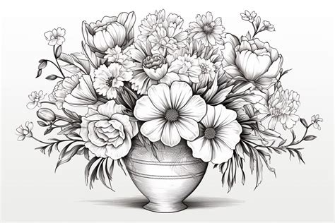 How To Draw A Vase Of Flowers Art Hub At Joel Laprade Blog