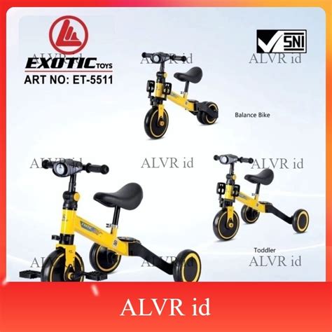 Jual Alvr Id Cod Sepeda Balance Bike Anak Roda Tiga Exotic Et