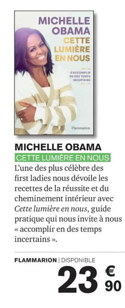 Promo MICHELLE OBAMA CETTE LUMIÈRE EN NOUS chez Carrefour