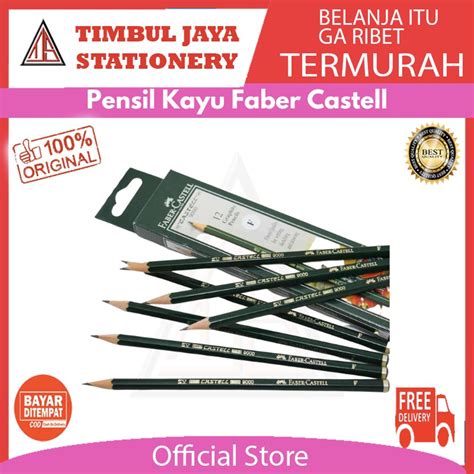 Jual Pensil Kayu Pensil Serut Pencil Faber Castell 2b Isi 12pcs