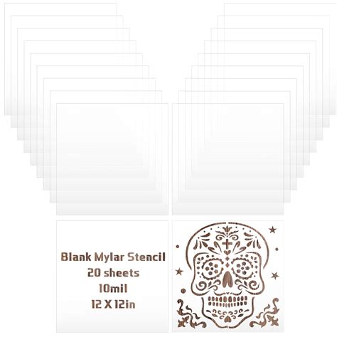 Buy 20 Pieces 10 Mil 0 25 Mm Blank Mylar Stencil Sheets Milky