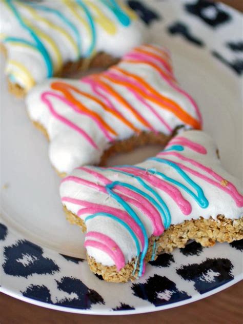 Rainbow-Frosted Dog Biscuits Recipe | HGTV