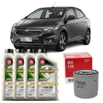 Kit Troca de Óleo 0w20 FO Onix Havoline Lubrificantes