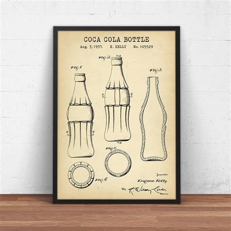 Authentic Merchandise Shop 1937 Coca Cola Coke Bottle Patent Art Print