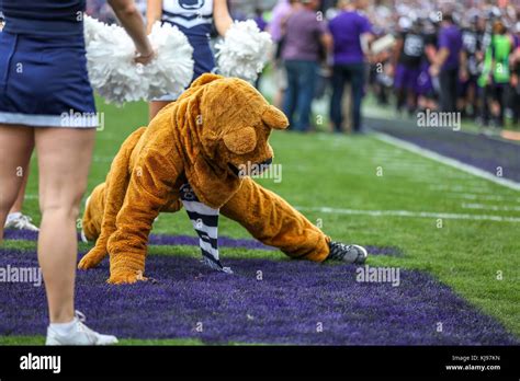 Saturday October 7th The Penn State Mascot Does One Handed Pushups