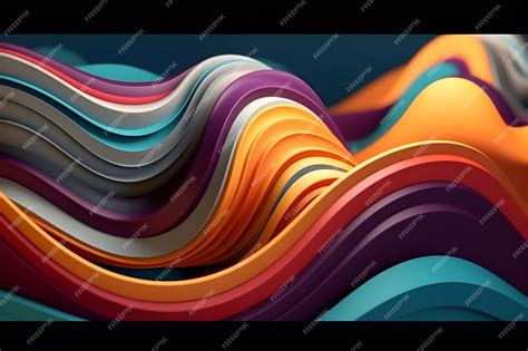 Premium Photo Colorful Abstract 3d Waves Background