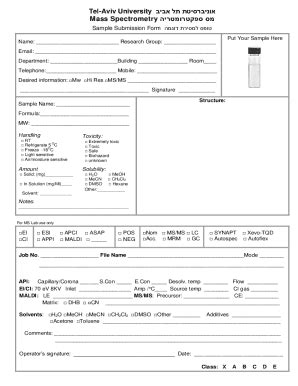 Fillable Online Physics Tau Ac Mass Spectrometry Laboratory How To