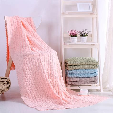 Soft Acrylic Blanket Bedspread Bedding Knitting Patterns Blanket Air ...