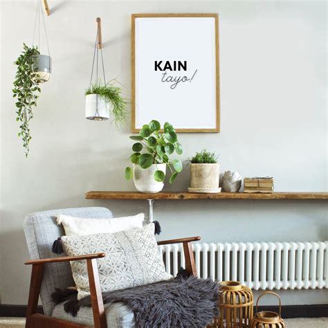 Kain Tayo Filipino Phrase Quote Print | Printable Quote Art | Filipino