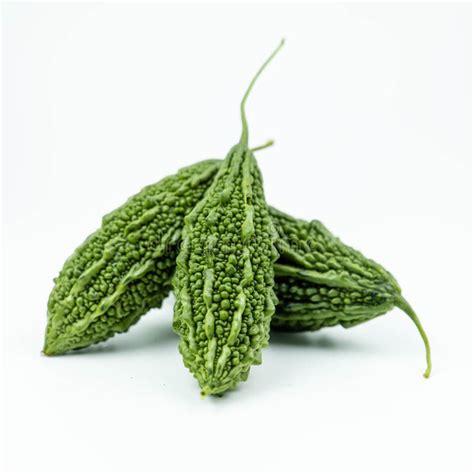 Bitter Melon Or Bitter Gourd On White Background Stock Photo Image Of