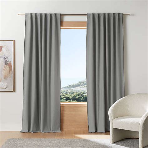 Grey Blackout Curtains & Grey Blackout Drapes | Crate & Barrel