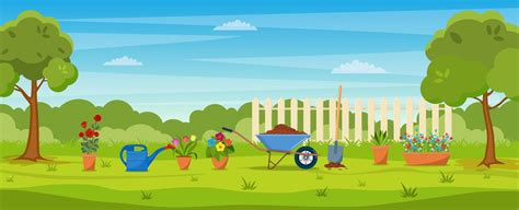 garden cartoon vector art icons  graphics