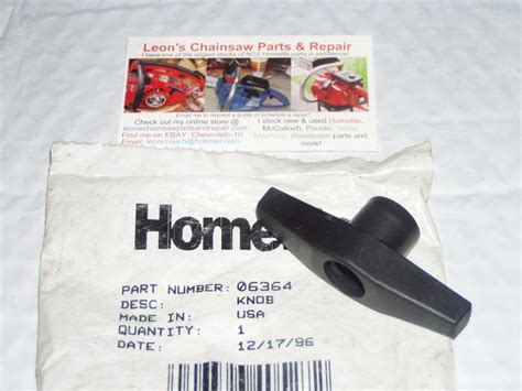 Nos Homelite Xl 98d Cut Off Saw Adjuster Arm Knob 06364