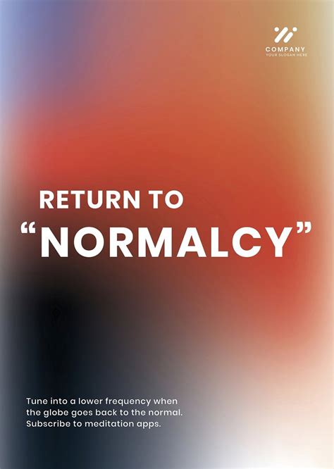 Return To Normalcy Template Vector Free Vector Template Rawpixel