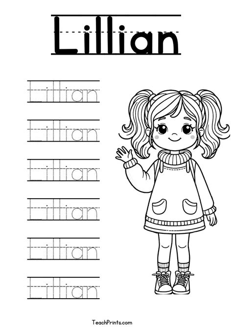 L Name Tracing Worksheets 61 Names Free And Printable Teach Prints