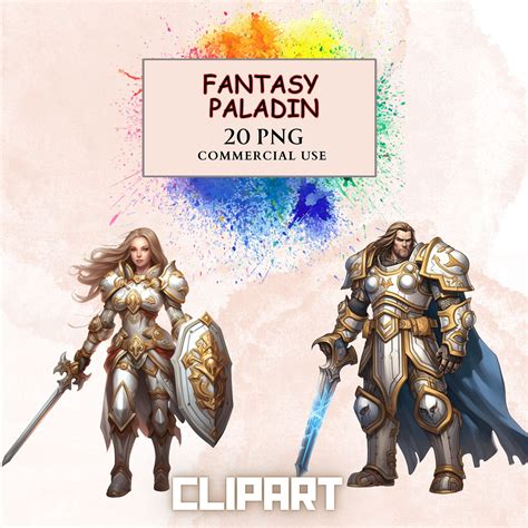 Paladin Elf Clipart, Fantasy Clipart, Fantasy Paladin Clipart, Commercial Use, Transparent Pngs ...