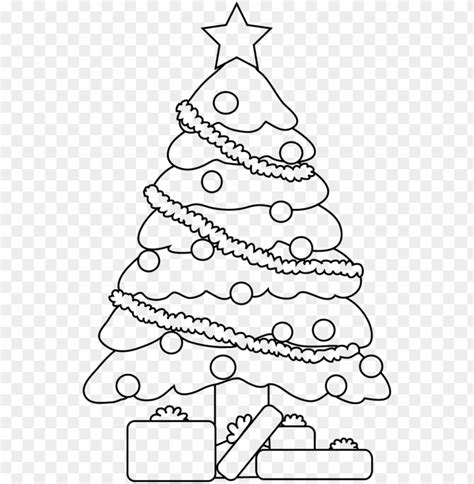 line drawing thristmas tree - drawing christmas tree sketches PNG image with transparent ...