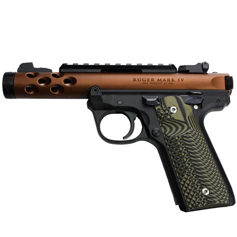 Ruger Mark Iv 2245 Lite Grips G10 Slash Burn Design Fits Ruger 22 45