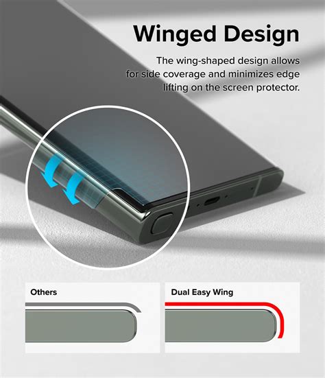 Ringke Dual Easy Wing Screen Protector Clear ฟลมกนรอย S23 Ultra