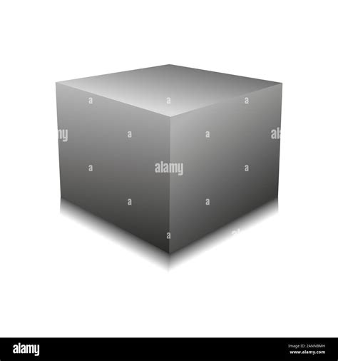 Vector White Cube Aislado Sobre Fondo Blanco Simple Cubo Ilustración