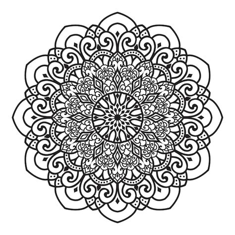 Premium Vector Adult Coloring Page Mandala