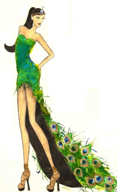 Peacock Dress By ~sophieleonora On Deviantart Fashion Art