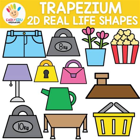 trapezium real world  shapes clip art  early  resources