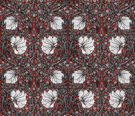 William Morris Antiqued Pimpernel Wallpaper Spoonflower William