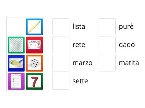 Collega Le Parole Alle Immagini Match Up