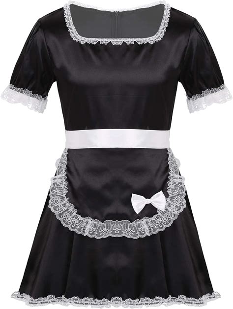 CHICTRY Herren Sissy Kleider Zimmermädchen Kostüm Maid Uniform Cosplay