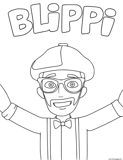 Blippi Pages Printable Coloring Pages