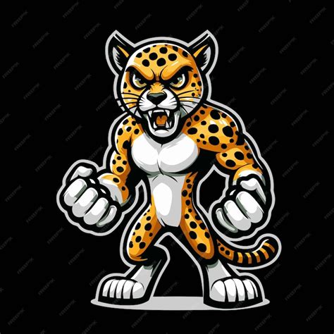 premium vector angry leopard vector mascot