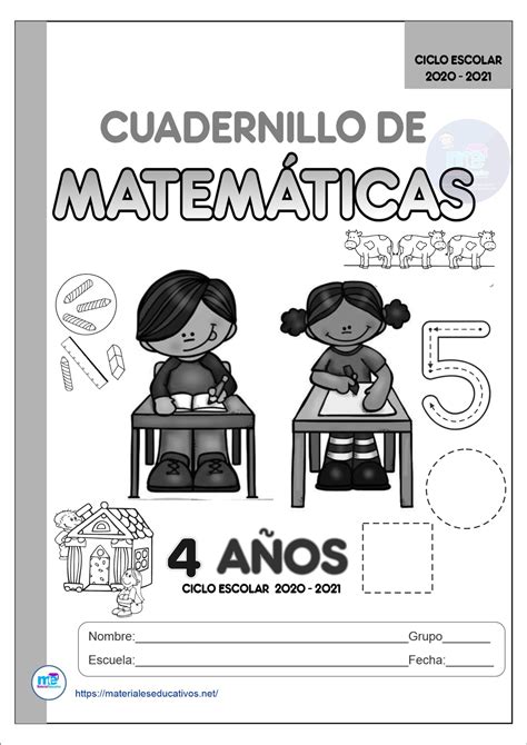 Cuaderno De Matemáticas 1° Al 6° Primaria