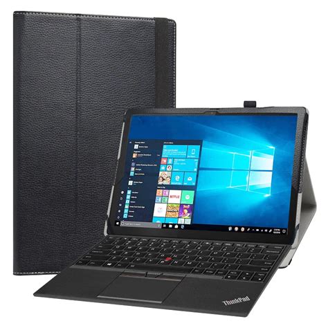 Funda De Piel Sint Tica Con Cierre El Stico Para Lenovo ThinkPad X12