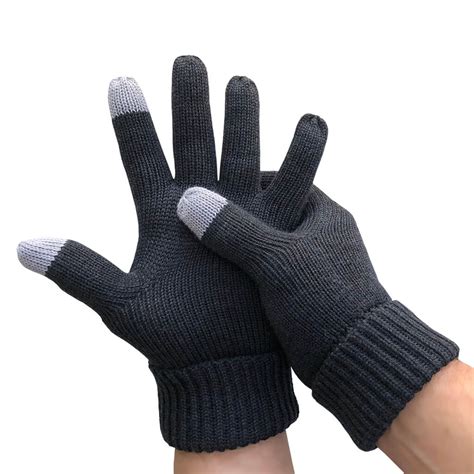 Mens Merino Gloves Touchscreen 100 Pure Wool To Keep Hands Warm