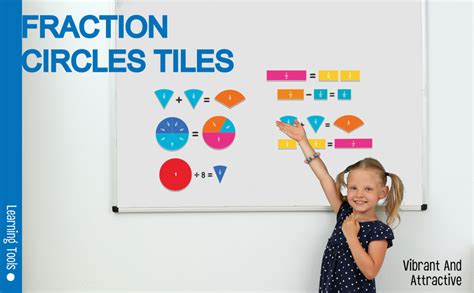 Pcs Magnetic Fraction Tiles Circles Educational Math Learning