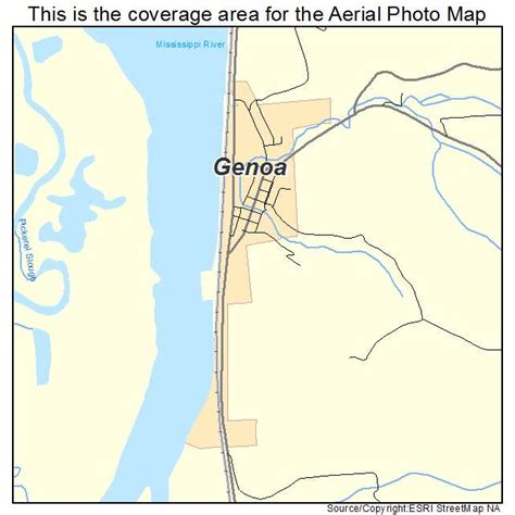 Aerial Photography Map of Genoa, WI Wisconsin