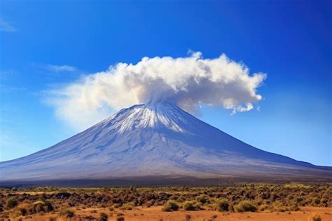 Premium AI Image | Eruption of Volcanic Kilimanjaro