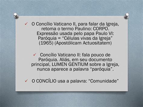 PPT NOVA PARÓQUIA COMUNIDADE DE COMUNIDADES PowerPoint