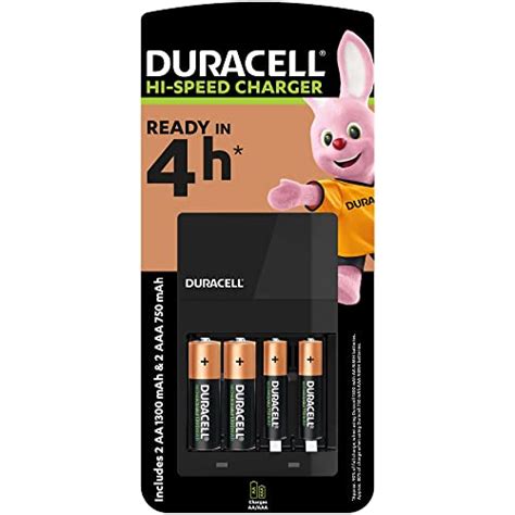 Duracell Cargador De Pilas En 45 Minutas Con Pilas Recargables 6 AA