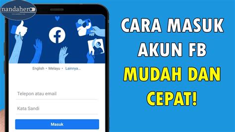 Cara Masuk Facebook