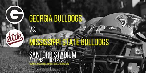 Georgia Bulldogs vs. Mississippi State Bulldogs Tickets | 12th October ...