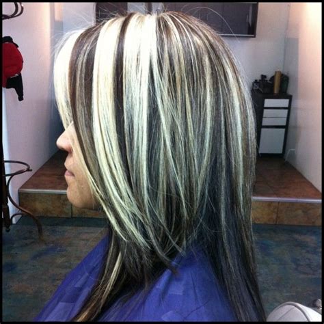 Dark Brown Hair With Blonde Chunks Underneath